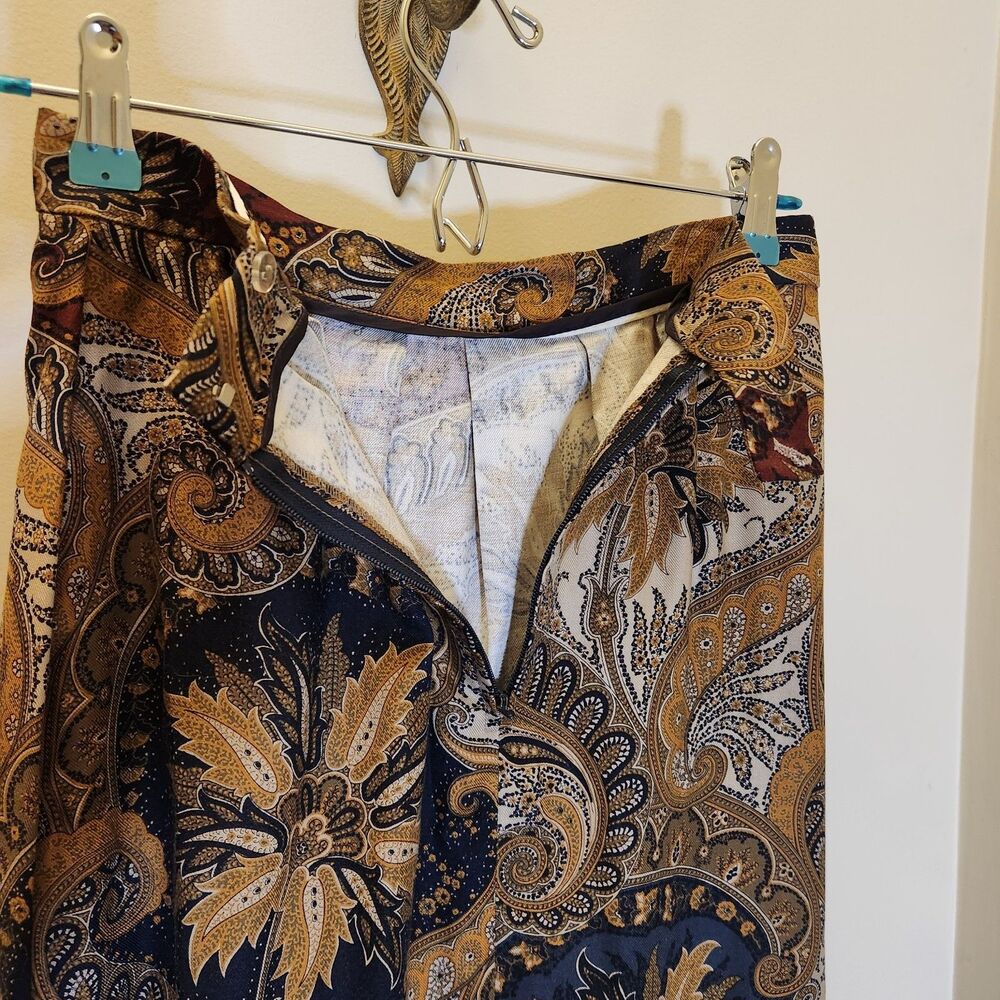 Vtg 90s Y2k Black Floral Maxi Skirt Dark Fairy Whimsigoth Earthy Cottage Baroque - Picture 5 of 8